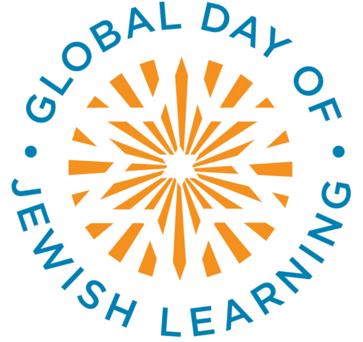 A circular logo with the words global day of jewish learning.