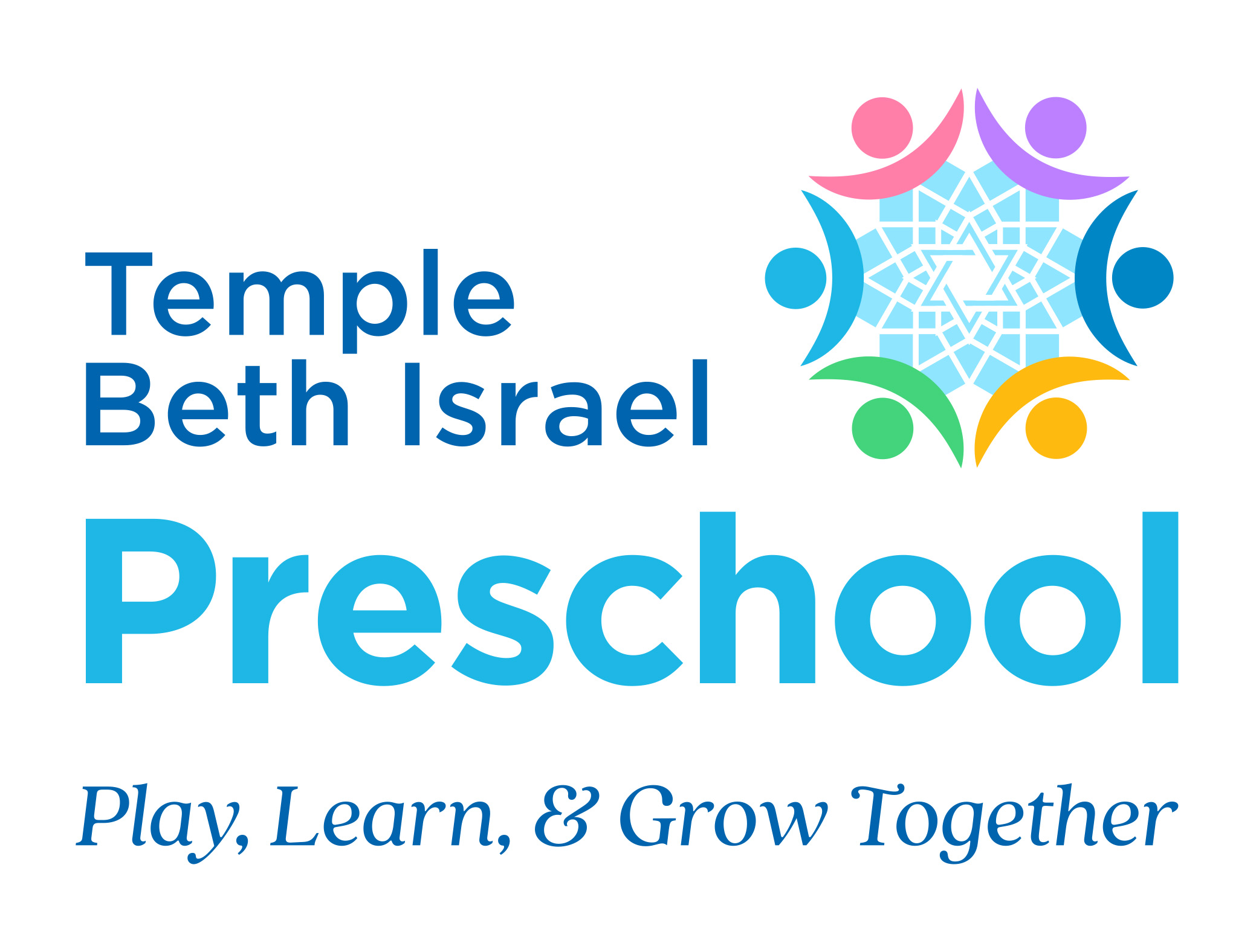 A logo for temple beth israel preschool.