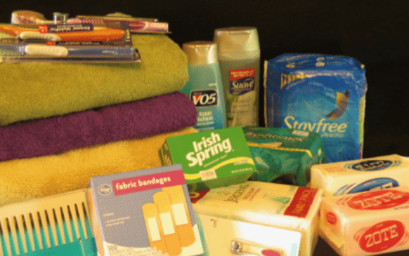 A table with some different types of toiletries