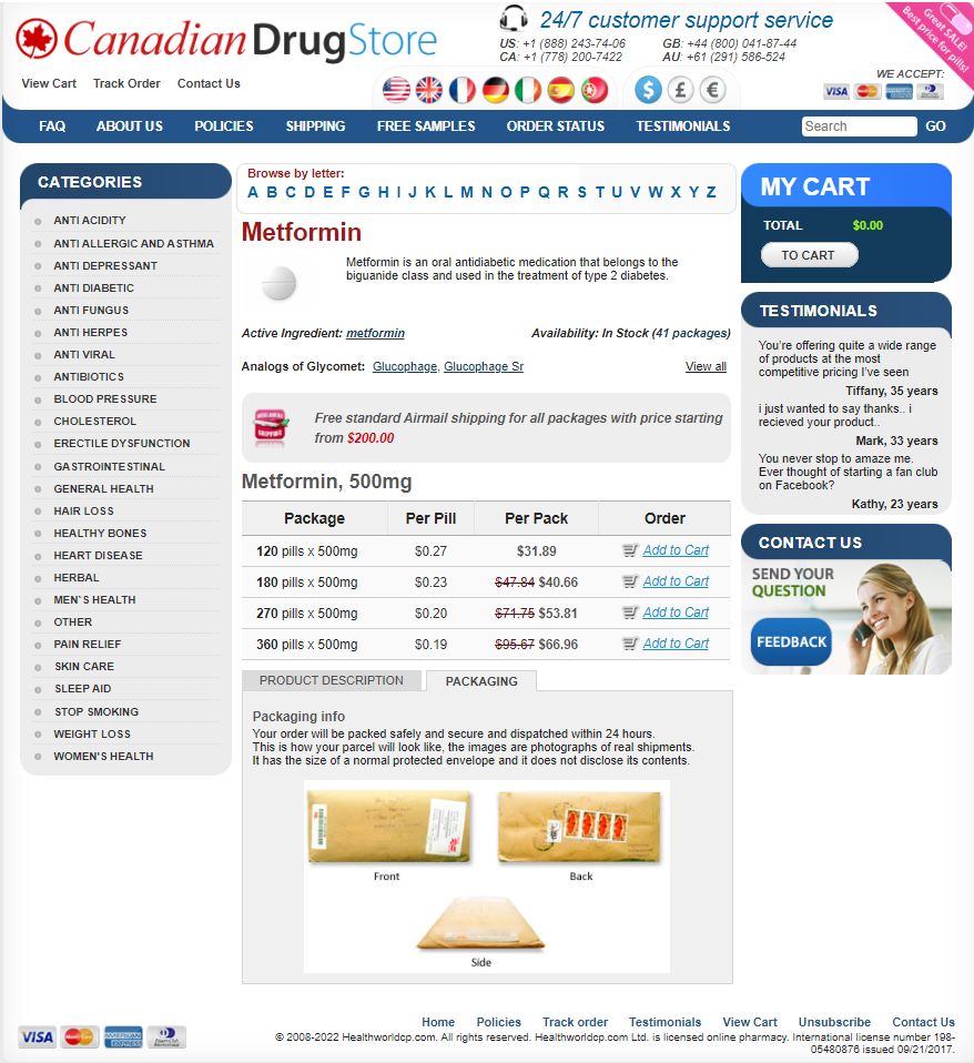 Metformin online